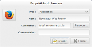 lanceur firefox