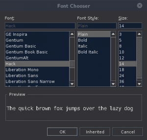 NetBeans 8.1 - Font Chooser