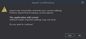 NetBeans 8.1 - Import Confirmation