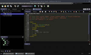 NetBeans - Mon projet de test Git et 1and1