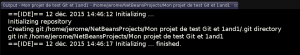 NetBeans - Git output