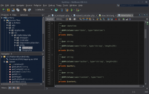 Symfony - NetBeans IDE 8.1 - Font Size Interface